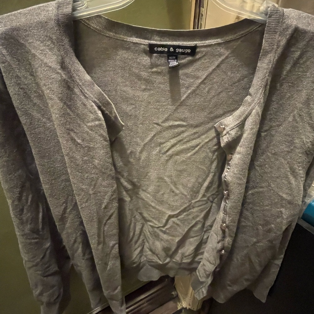 Cable & Gauge Charcoal Cardigan